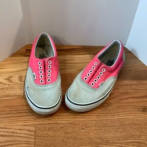 Vans 2-tone era pink and gray classic shoes - mens 8/womens 9.5 - no laces